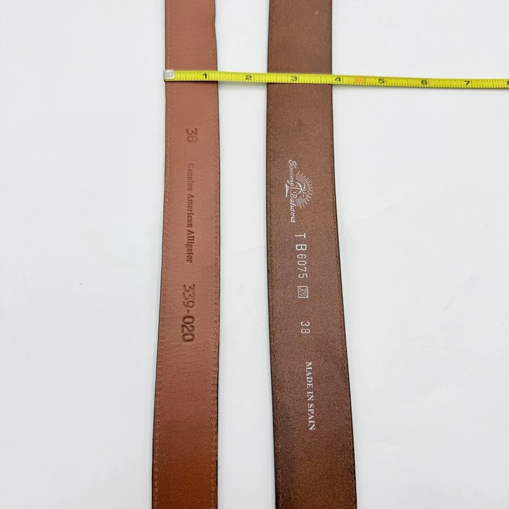 Mens Leather‎ Belt Bundle 4pc Cole Haan Tommy Bahama Alligator Embossed Size 38